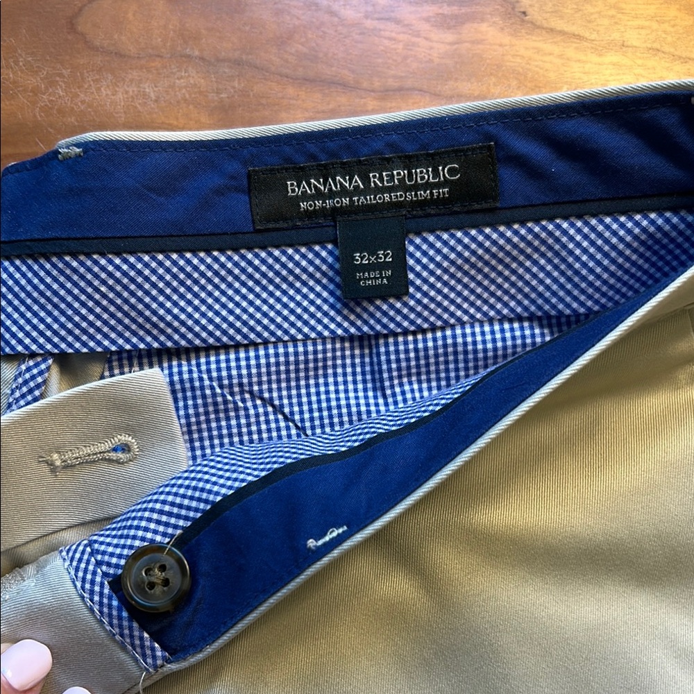 Banana Republic Men's Tan Slim Fit Pants